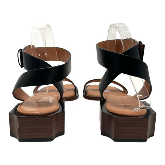 Simkhai Turner Black Leather Block Heel Minimalist Sandals Women’s 39 - Picture 9 of 15
